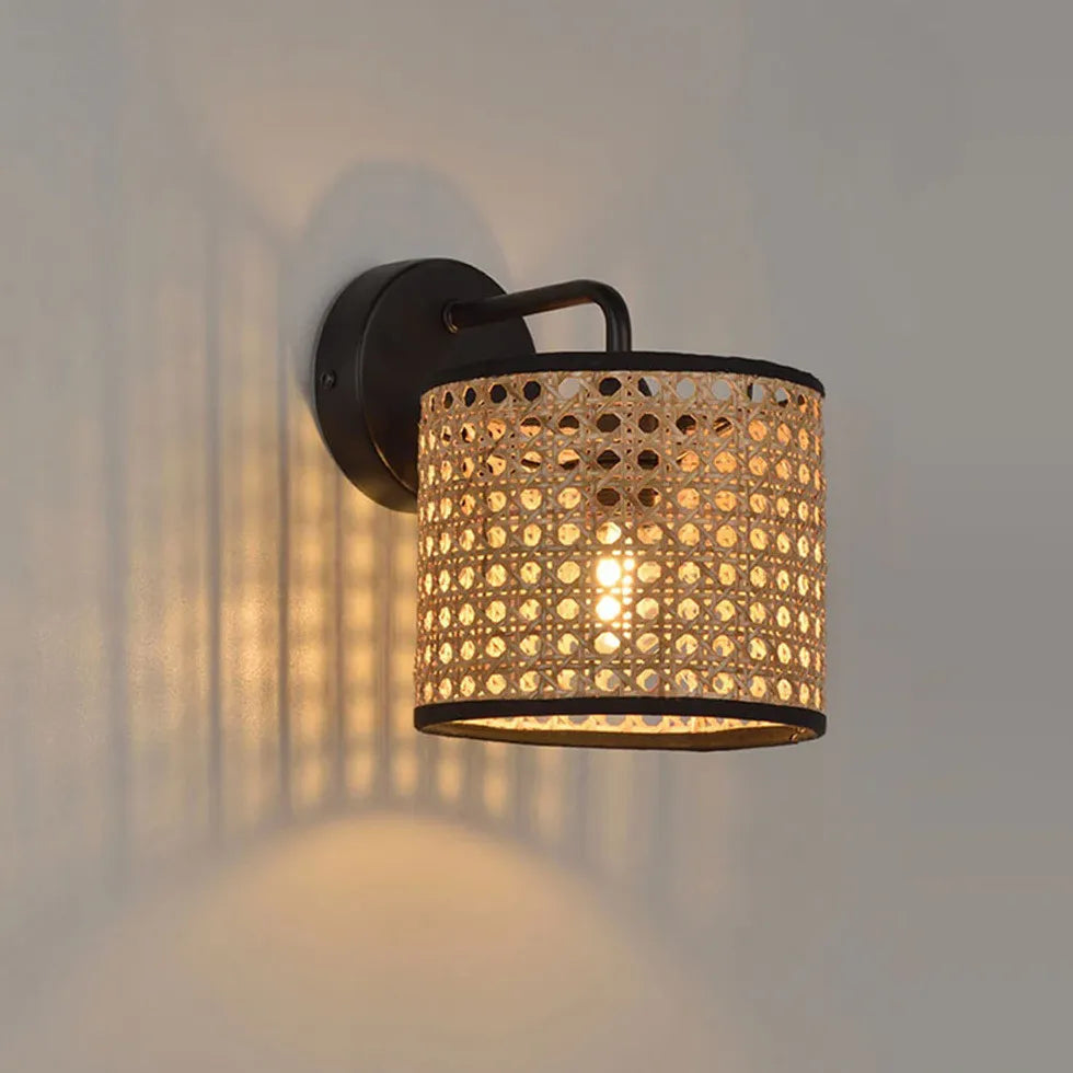 Wandleuchte Natur mit einfachem japanischem Bambusdesign - Clowas.de