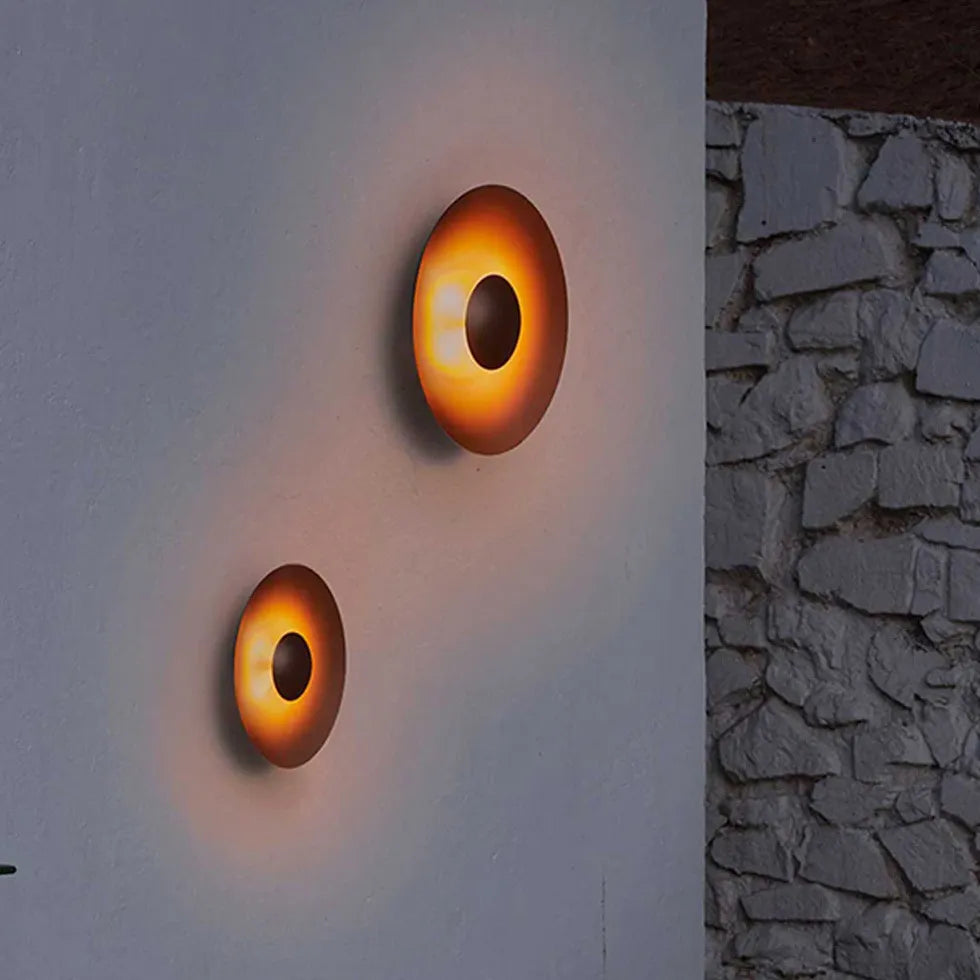 Wandleuchte rund aussen moderne Design für Garten - Clowas.de
