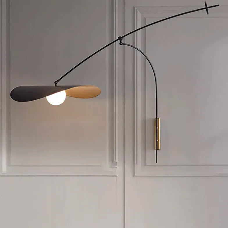 Wandleuchte rund schwarz elegante moderne Beleuchtung - Clowas.de