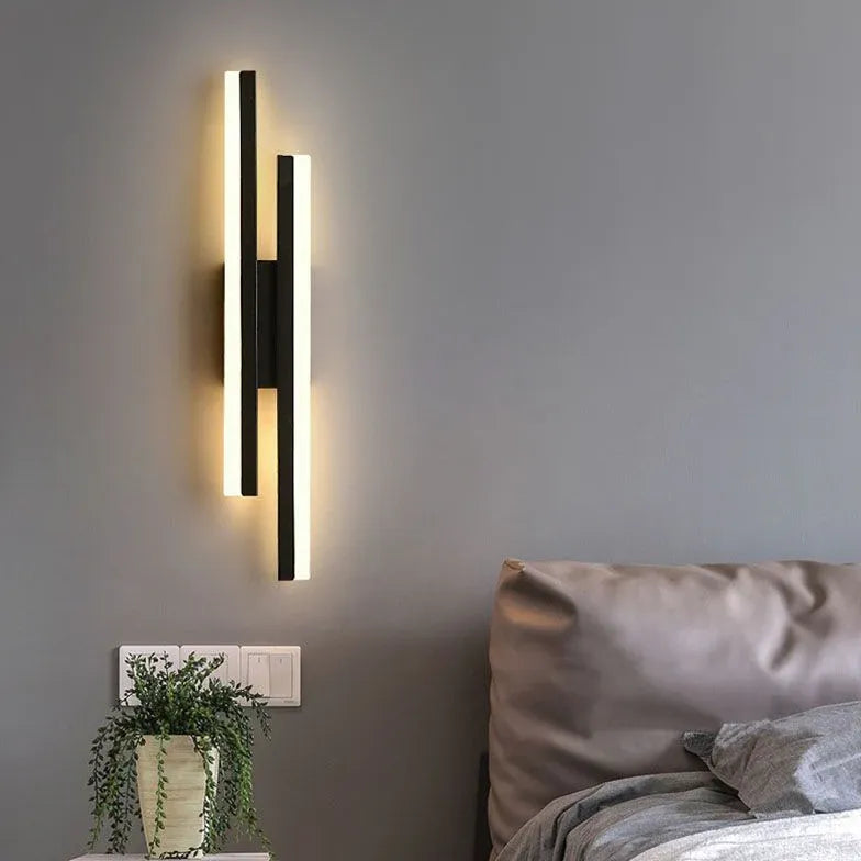wandleuchte schlafzimmer schwarz moderne elegante atmosphäre gestalten - Clowas.de