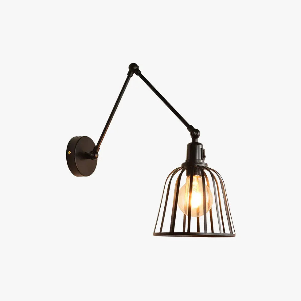 Wandleuchte Schwarz Design Nordic Eisen Kunst - Clowas.de