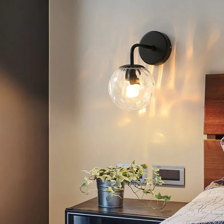 Wandleuchte schwarz glas modernes minimalistisches Design - Clowas.de