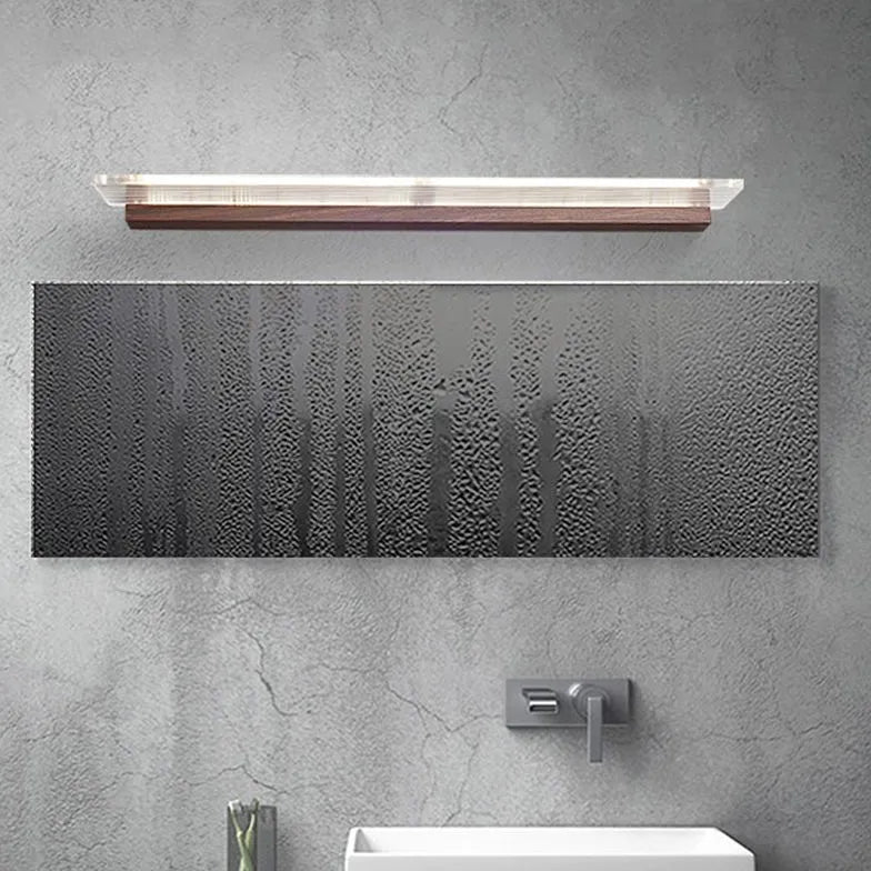 Wandleuchte Schwarz Holz Acryl Einfaches Design - Clowas.de