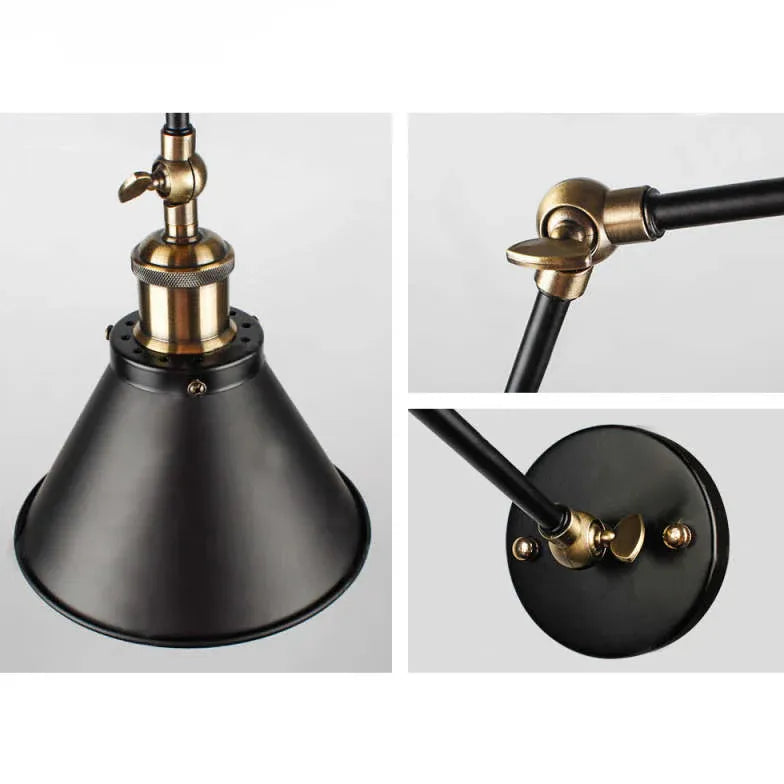 Wandleuchte Schwenkarm Industrial Vintage Design mit Flexibilität - Clowas.de