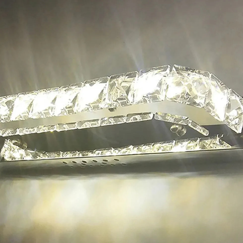 Wandleuchte Silber im modernen Kristall Luxus Design - Clowas.de