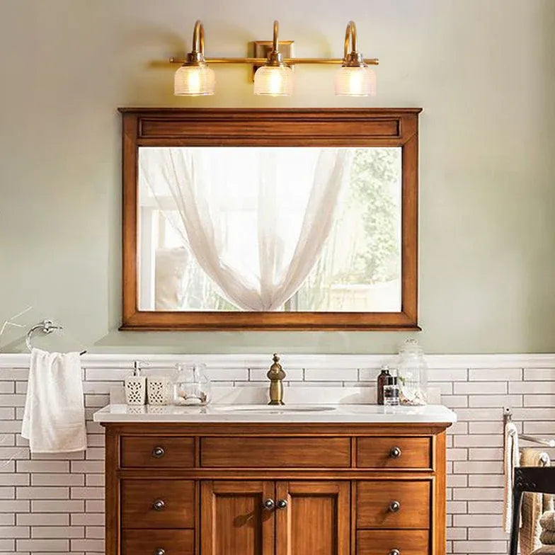 Wandleuchte Vintage Gold aus Messing und Glas - Clowas.de