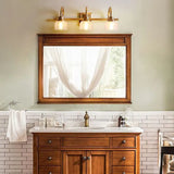 Wandleuchte Vintage Gold aus Messing und Glas - Clowas.de