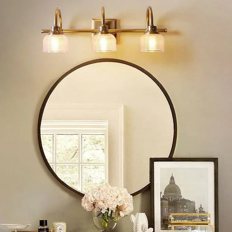 Wandleuchte Vintage Gold aus Messing und Glas - Clowas.de