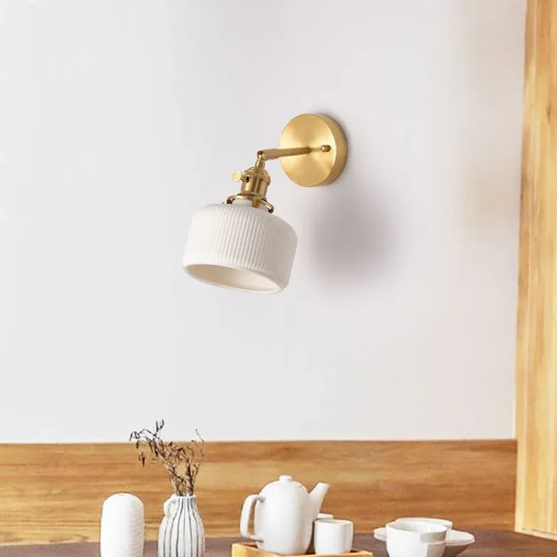 Wandleuchte vintage weiß nordisch schlicht elegant Design - Clowas.de