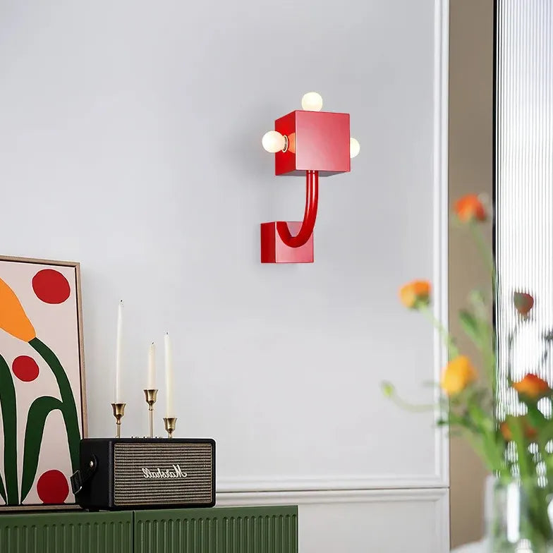 Wandleuchte Wohnzimmer modern elegante rote Einzelarmleuchte - Clowas.de