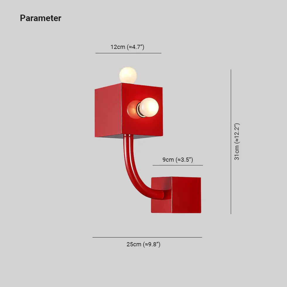 Wandleuchte Wohnzimmer modern elegante rote Einzelarmleuchte - Clowas.de