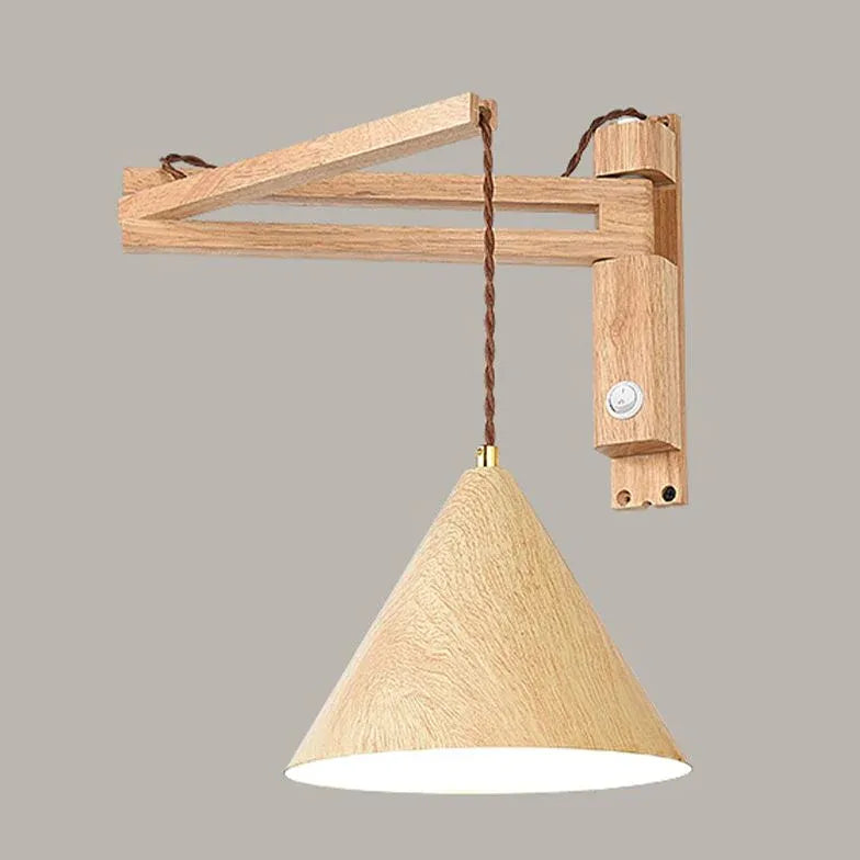 wandleuchten mit arm aus holz faltbar minimalistisch - Clowas.de