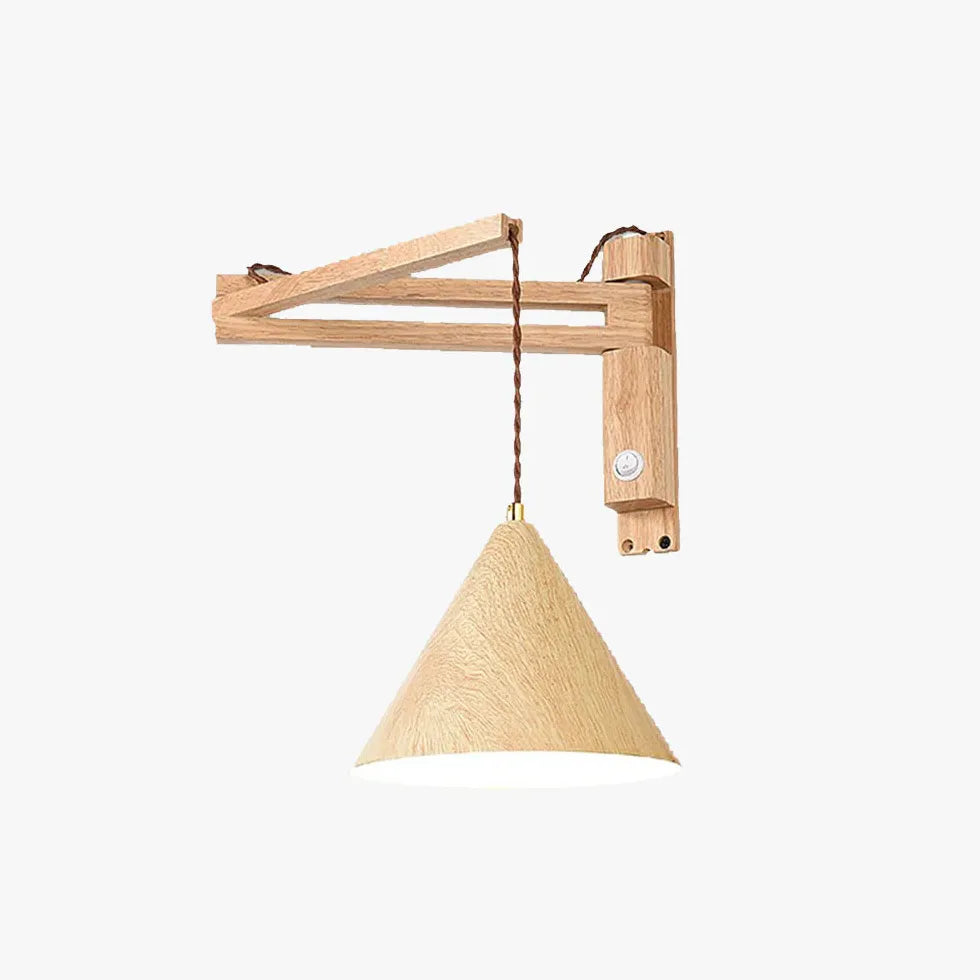 wandleuchten mit arm aus holz faltbar minimalistisch - Clowas.de