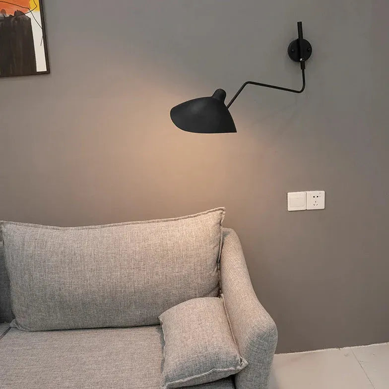 Wandleuchten schwarz metall langarm modern minimalistisch - Clowas.de
