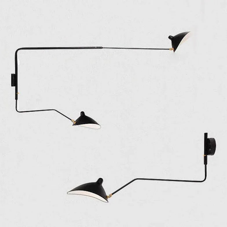 Wandleuchten schwarz metall langarm modern minimalistisch - Clowas.de