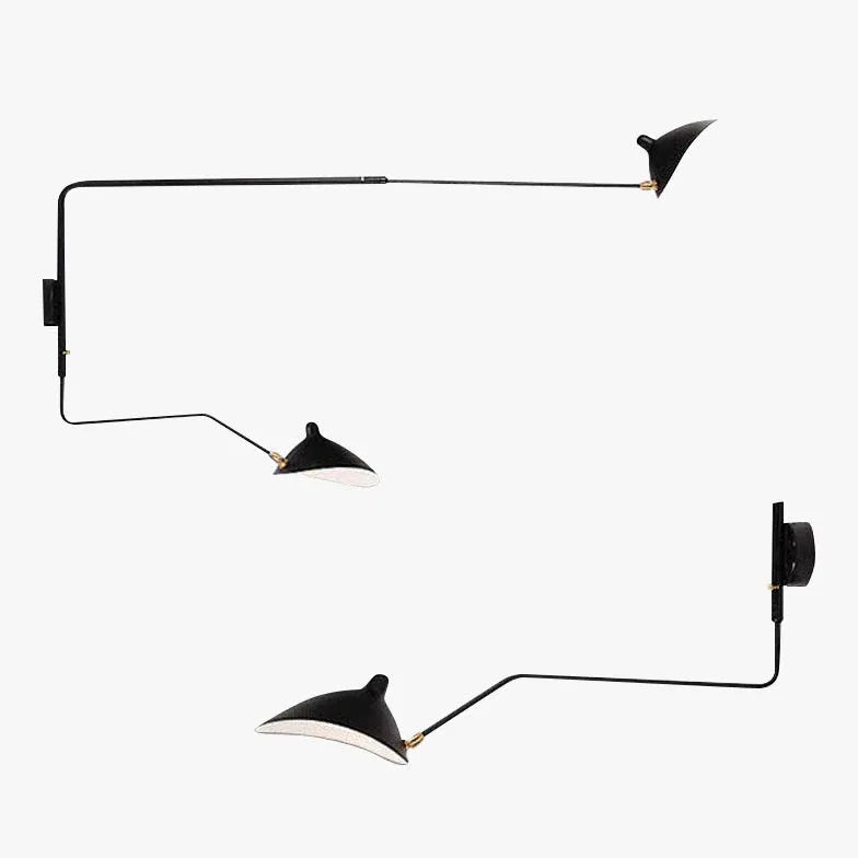 Wandleuchten schwarz metall langarm modern minimalistisch - Clowas.de