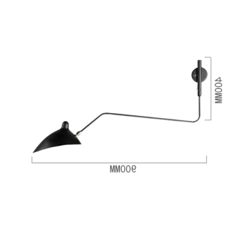 Wandleuchten schwarz metall langarm modern minimalistisch - Clowas.de