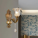 wandleuchter vintage nordisch Blumen Einzelarm Design - Clowas.de