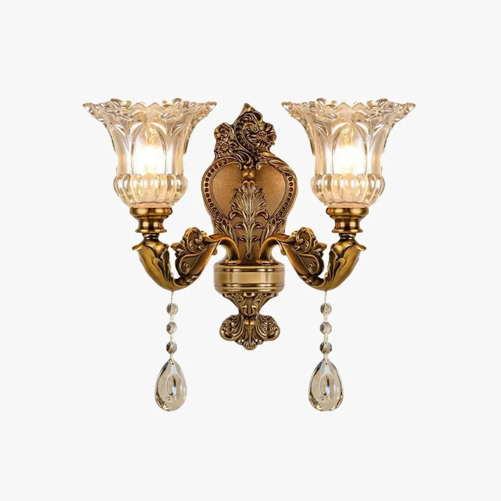 wandleuchter vintage nordisch Blumen Einzelarm Design - Clowas.de