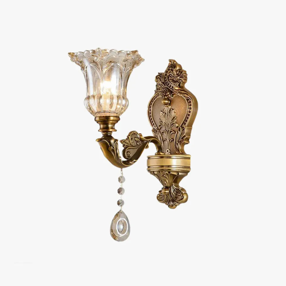 wandleuchter vintage nordisch Blumen Einzelarm Design - Clowas.de