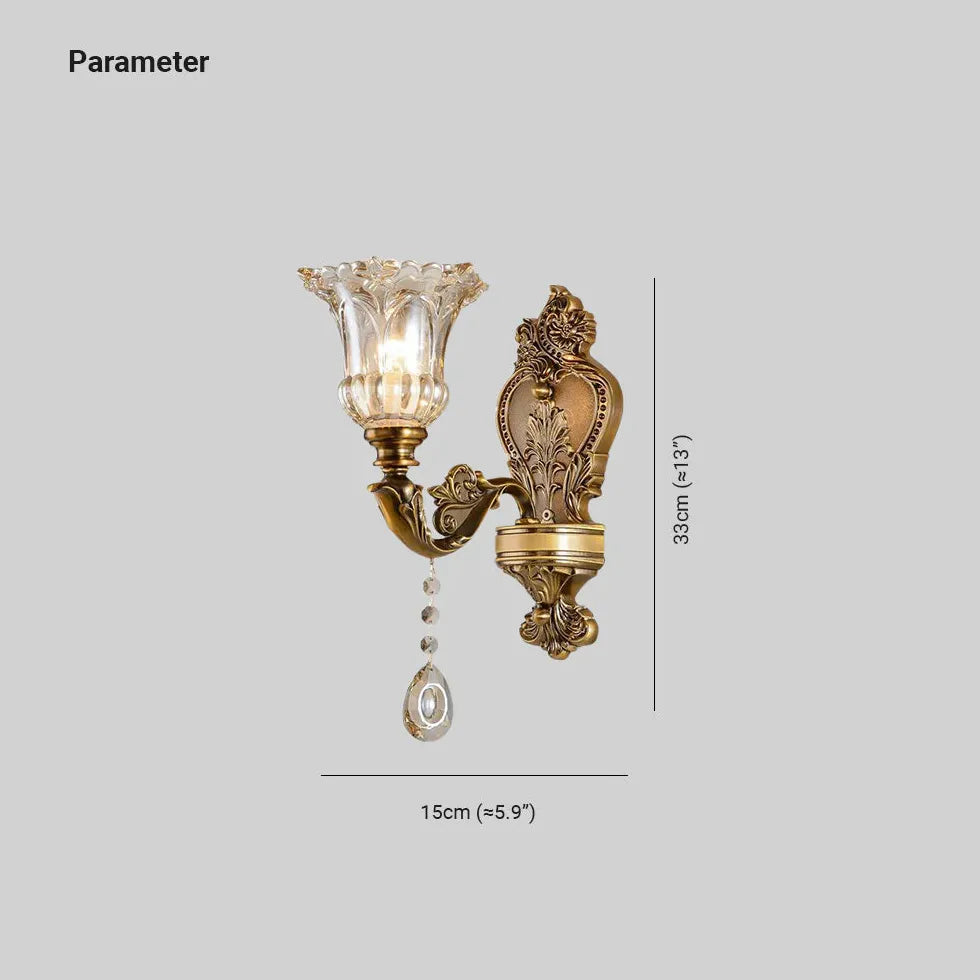 wandleuchter vintage nordisch Blumen Einzelarm Design - Clowas.de