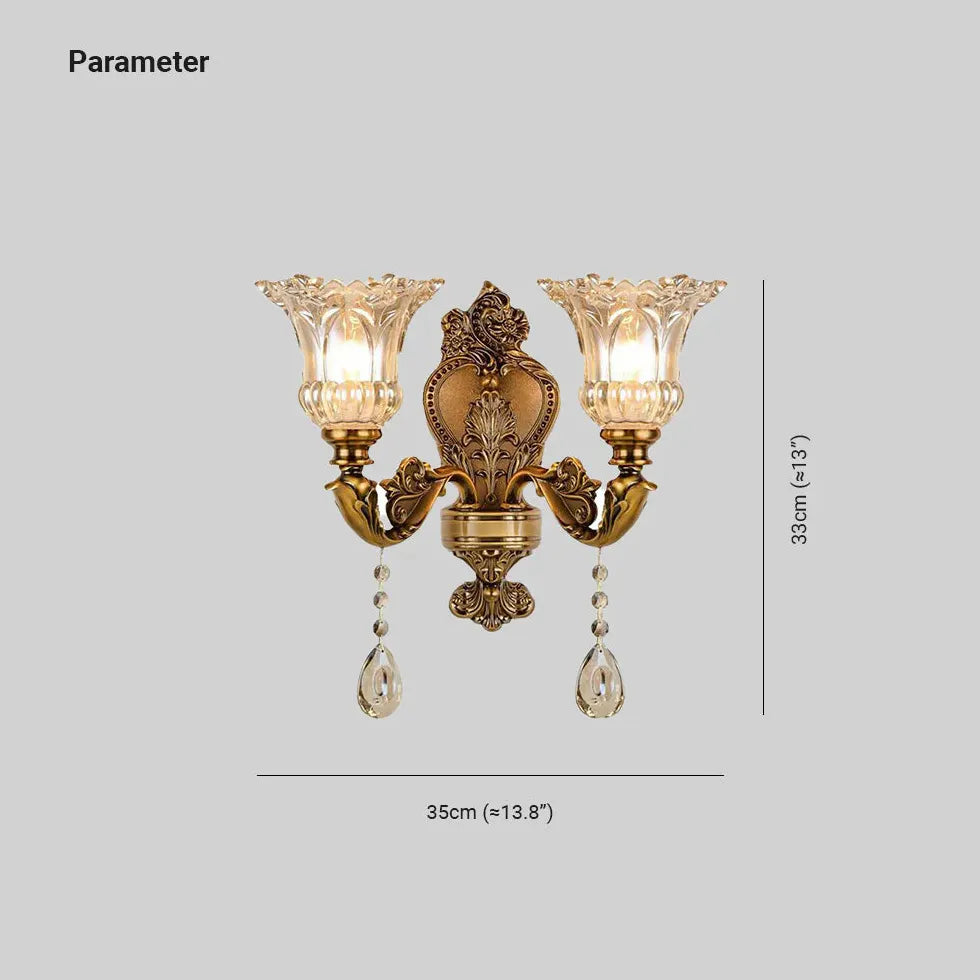 wandleuchter vintage nordisch Blumen Einzelarm Design - Clowas.de