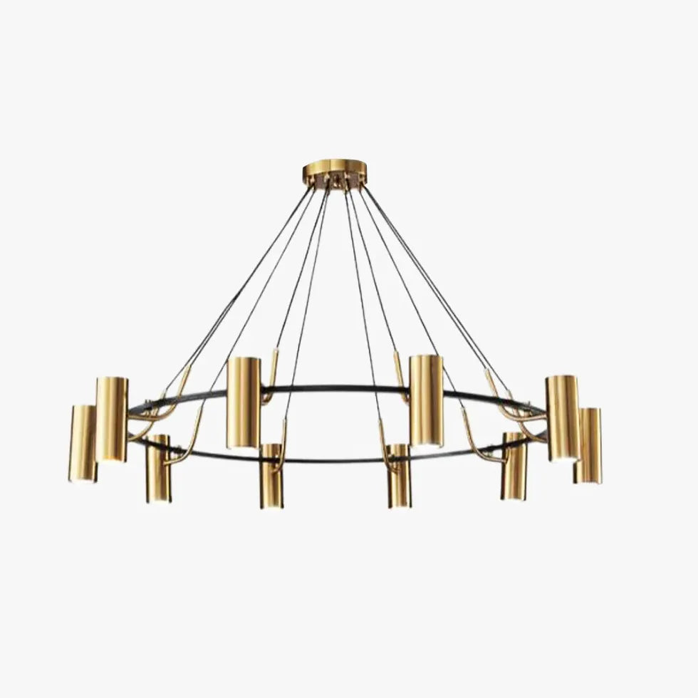 Metallic Shine Multi-head Gold Modern Chandelier