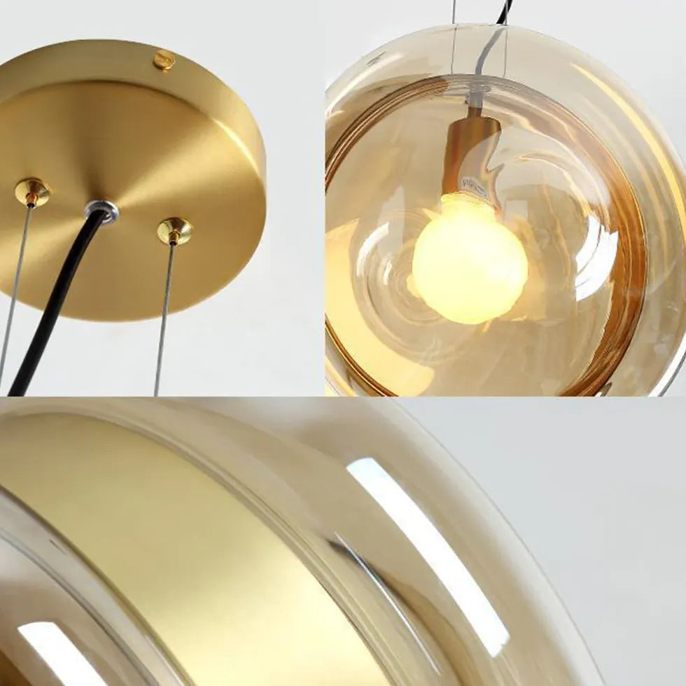 Wohnzimmer Hängelampe modern Nordisch schlicht Glas - Clowas.de