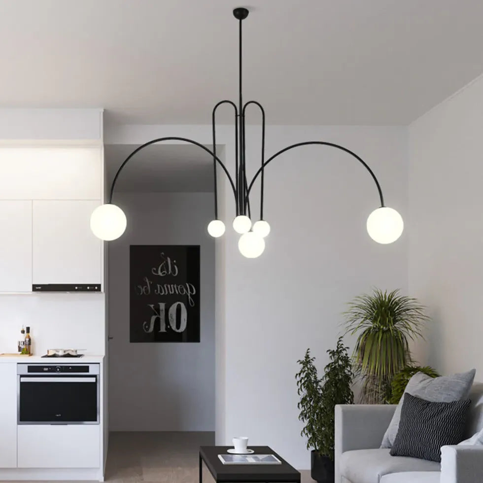 wohnzimmer hängelampe schwarz im nordischen Stil moderne Eleganz - Clowas.de