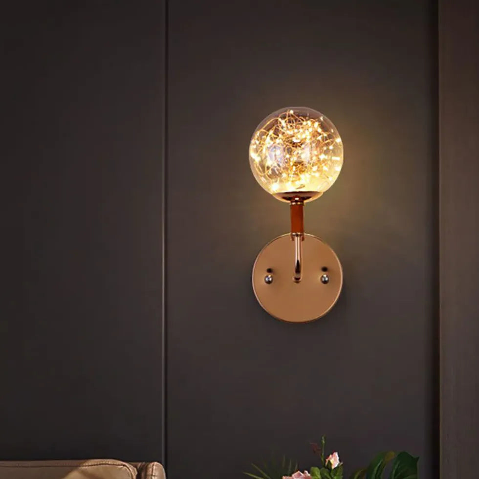 Wohnzimmer Wandleuchten Moderne Glas Kugel Design - Clowas.de