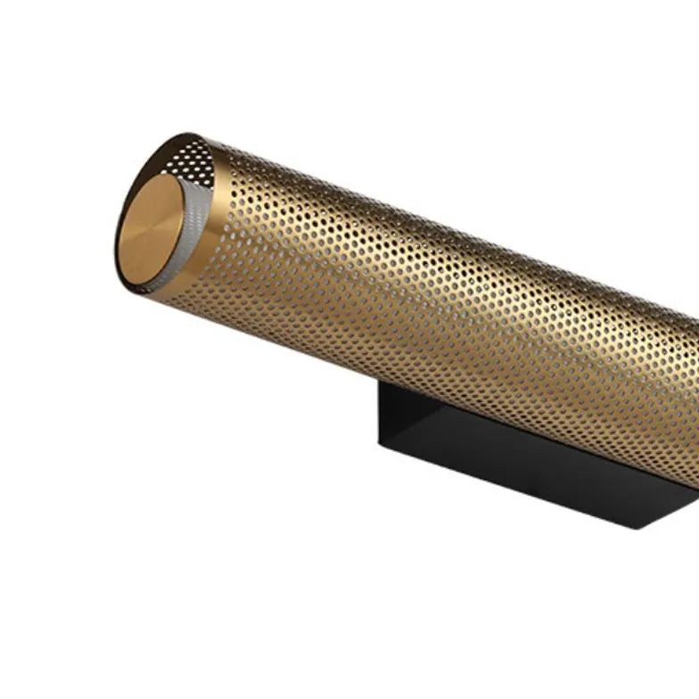 Wandleuchte gold matt im Retro Messing Stil