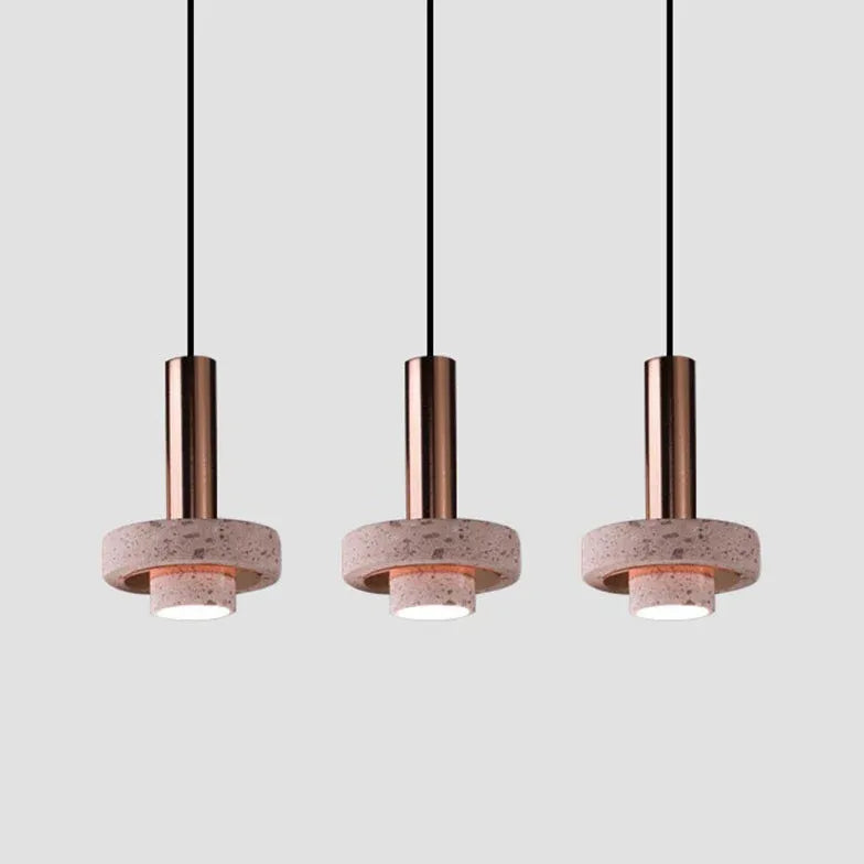 Metal Concrete Cylindrical Modern Pendant Light