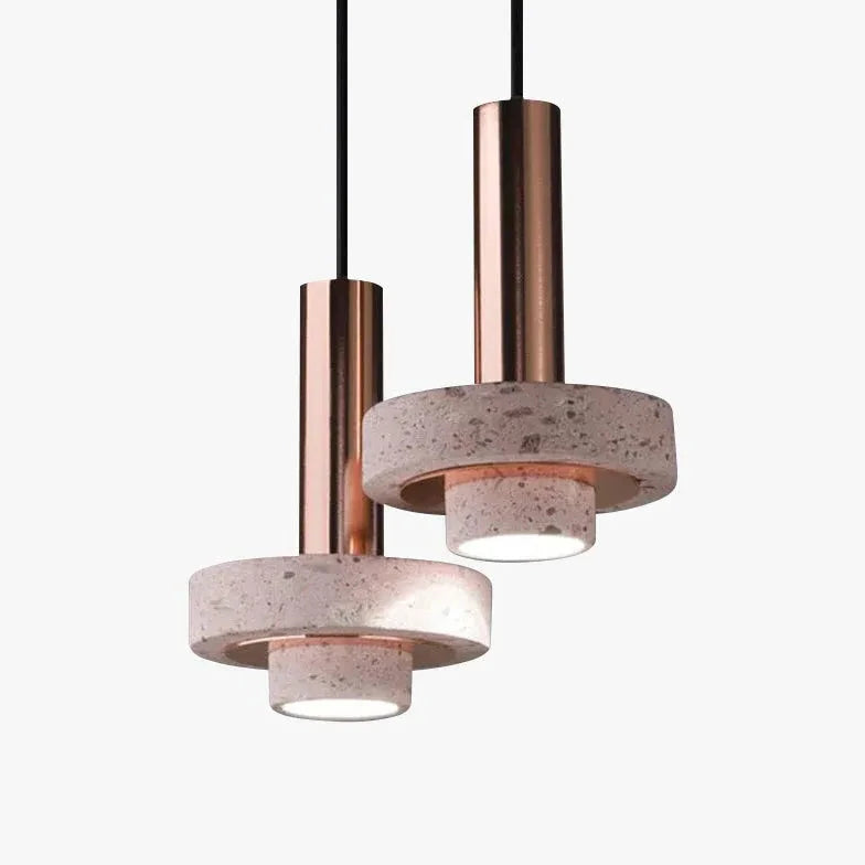 Metal Concrete Cylindrical Modern Pendant Light